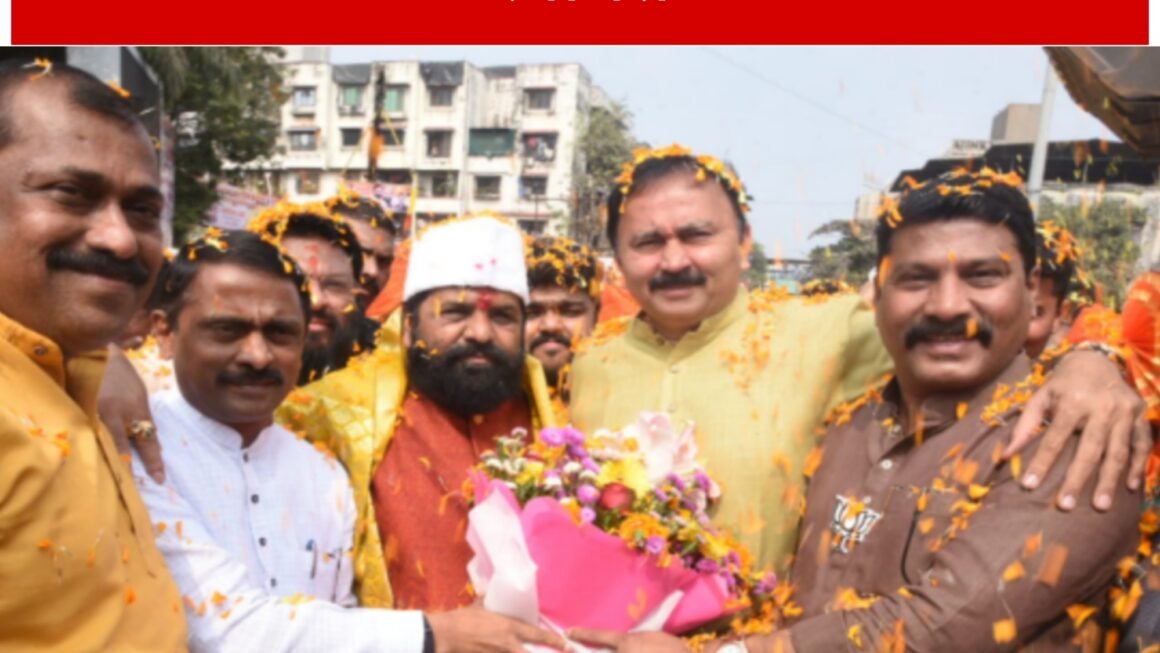 नवनियुक्त कॅबिनेट मंत्री भरत शेठ गोगावले यांचे पनवेल मध्ये जंगी स्वागत