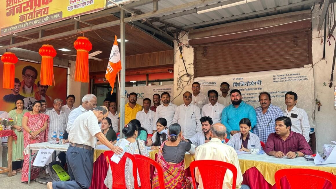 शिवसेना (उद्धव बाळासाहेब ठाकरे) नवीन पनवेल शहर व शाखा प्रमुख मृन्मय काने व शाखा प्रमुख संदेश बन्ने यांच्या वतीने भव्य मोफत आरोग्य शिबिराचे आयोजन केलें
