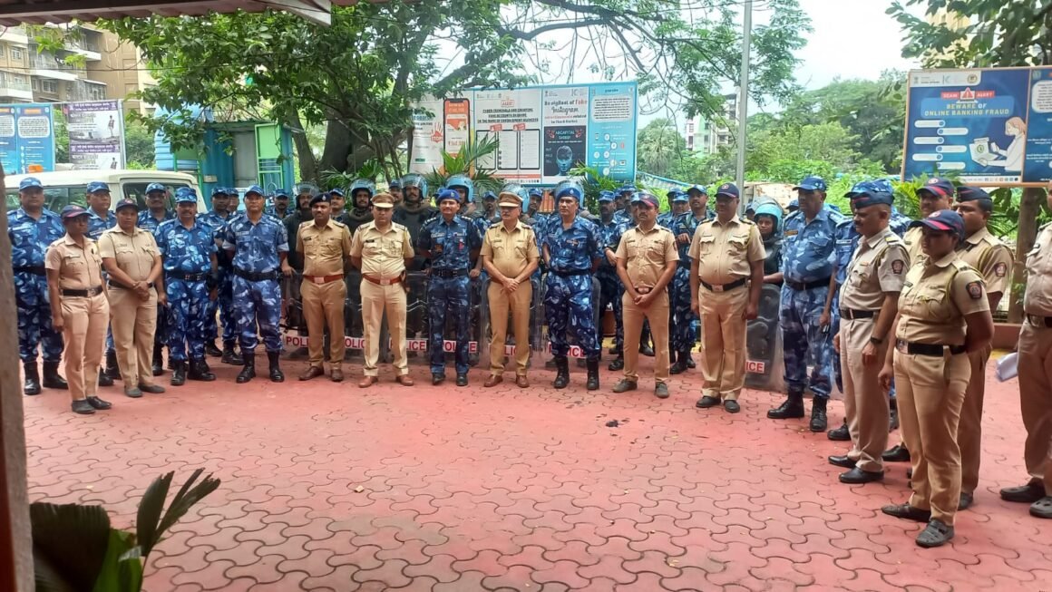 रॅपिड ऍक्शन फोर्स तळोजाच्या क्यूआरसीएस मोहिमे अंतर्गत पनवेल शहर पोलीस ठाण्याला दिली भेट