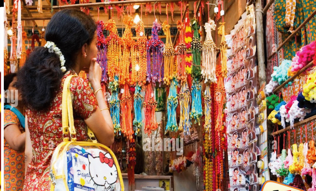 पनवेल बाजारपेठेतील राख्यांच्या रेशीमबंधनाला ज्वेलरीचा स्टायलिश लूक