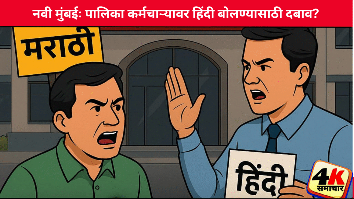 नवी मुंबईः पालिका कर्मचाऱ्यावर हिंदी बोलण्यासाठी दबाव?