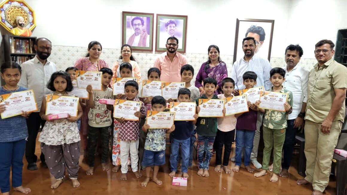 शिवसेनाप्रमुख श्रीमान बाळासाहेब ठाकरे यांच्या जन्मशताब्दी वर्ष बालसंस्कार वर्ग संपन्न