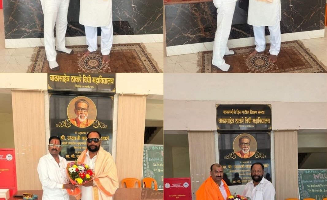 रायगड जिल्ह्यातील शिवसेना(उद्धव बाळासाहेब ठाकरे) पक्षाचे उपनेते बबनदादा पाटील यांनी केला नवनिर्वाचित पदाधिकाऱ्यांचा विशेष सत्कार