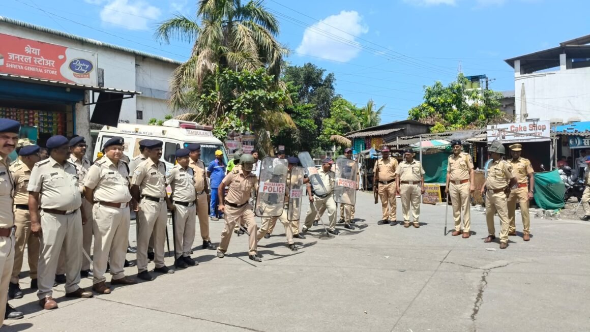 पनवेल तालुका पोलिसांनी केली दंगा काबू योजनेची रंगीत तालीम