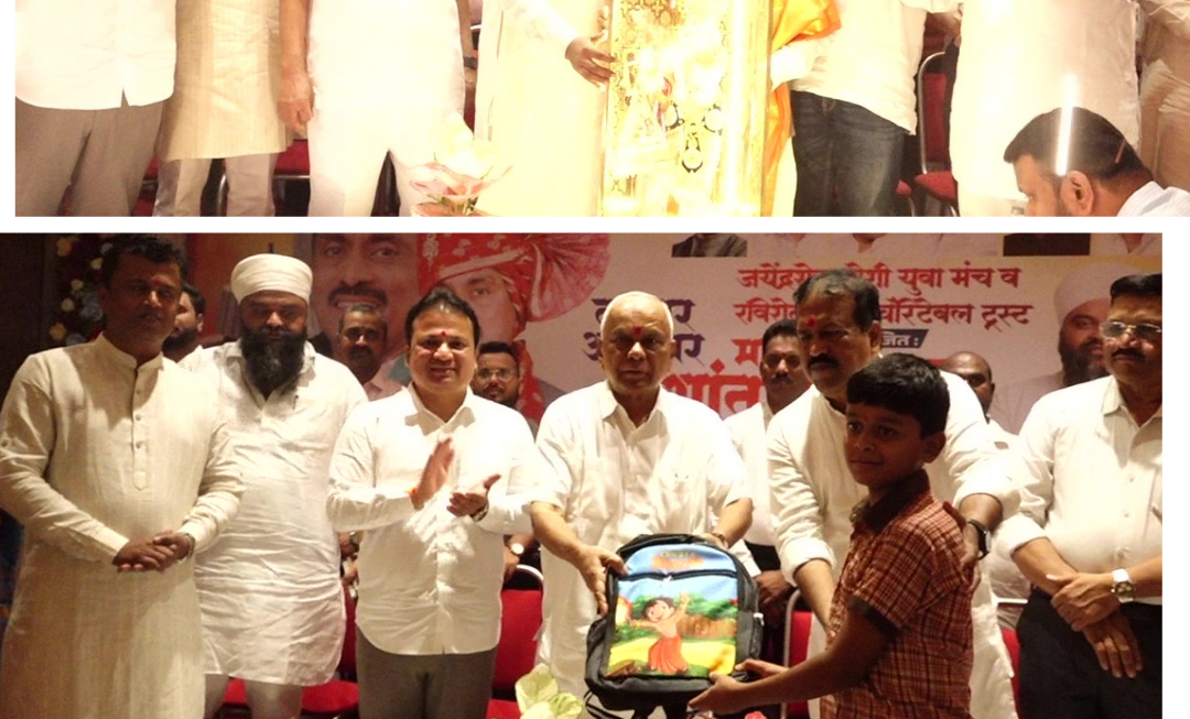 लोकप्रिय आमदार प्रशांत ठाकूर यांच्या वाढदिवसानिमित्त कामोठे येथे समाजोपयोगी वस्तूंचे वाटप
