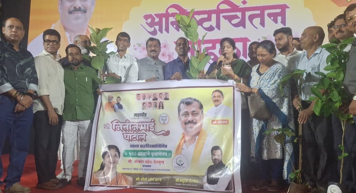 *पर्यावरण संवर्धनासाठी नगरसेविका प्रीती जॉर्ज यांचा स्तुत्य उपक्रम* *महापौर नितीन पाटील यांच्या वाढदिवसानिमित्त ५०० वृक्षांचे दान*